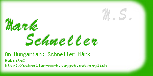 mark schneller business card